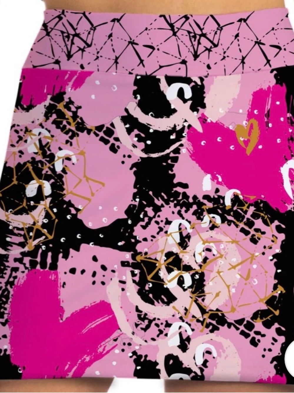 Skort Obsession pink heart skort. Size Large